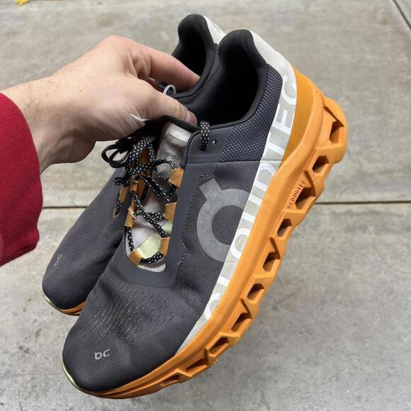 On Running Cloudmonster Eclipse Turmeric low top gym shoes size 12.5 MENS - Picture 4 of 6